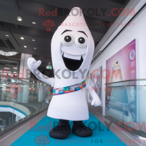 Hvit timeglass maskot...
