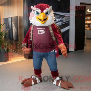 Maroon Haast S Eagle maskot...