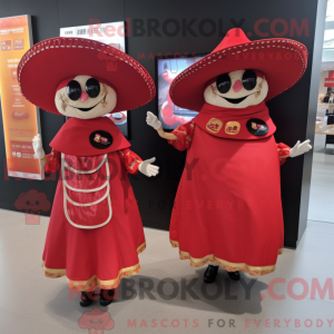 Red Fajitas mascot costume...
