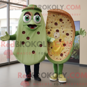 Olive Pizza Slice mascot...