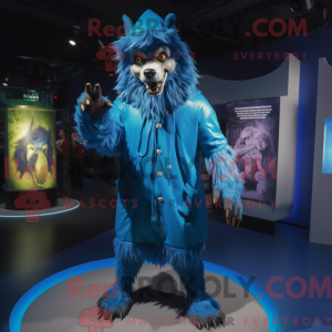 Blue Werewolf mascot...