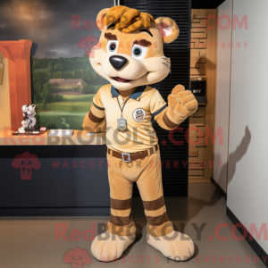 Tan Bracelet mascot costume...