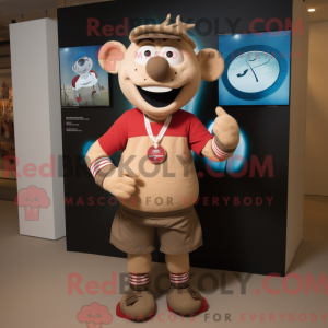 Tan Bracelet mascot costume...