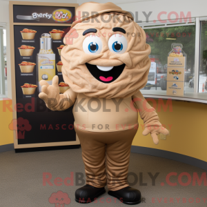 Tan Cupcake mascot costume...