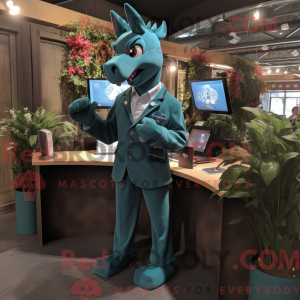 Teal Mare mascottekostuum...