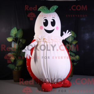 Cream Strawberry mascot...