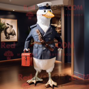 Navy Gull maskot kostume...