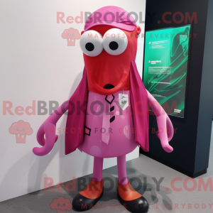 Magenta Squid mascot...