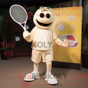 Krem-tennisracket-maskotdra...