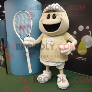 Krem-tennisracket-maskotdra...