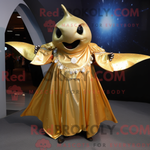 Gold Manta Ray mascot...