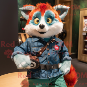 Disfraz de mascota Teal Red...
