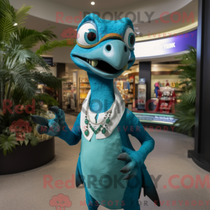 Teal Dimorphodon mascot...