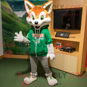 Green Fox-maskotdraktfigure...