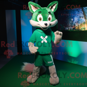 Green Fox-maskotdraktfigure...