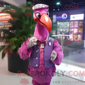 Purple Flamingo mascot...
