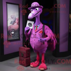 Purple Flamingo mascot...