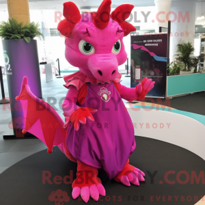 Magenta Dragon Maskot...