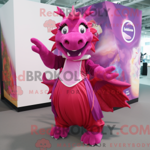 Magenta Dragon Maskot...
