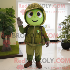 Olive Apple mascot costume...