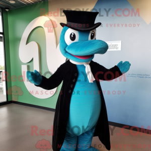 Turkis Snake maskot kostume...