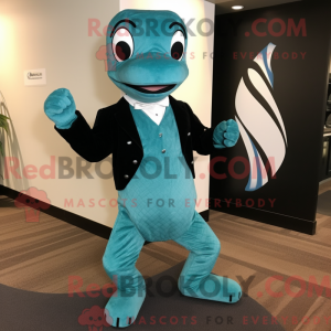 Turkis Snake maskot kostume...