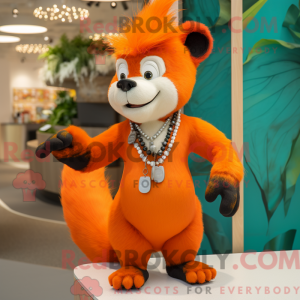 Orange Skunk Maskottchen...