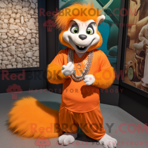 Orange Skunk Maskottchen...