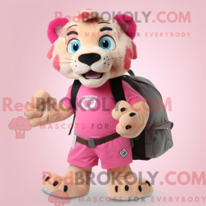 Rosa Smilodon Maskottchen...