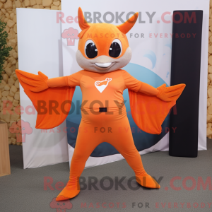Orange Bat mascot costume...