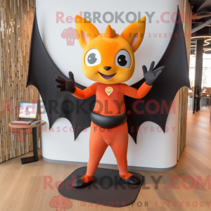 Oranje Bat mascottekostuum...
