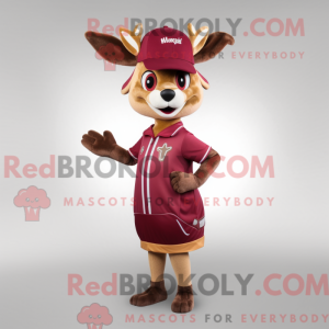 Maroon Deer mascot costume...