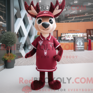 Maroon Deer-mascottekostuum...