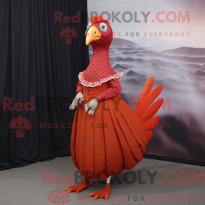 Red Pheasant mascot costume...