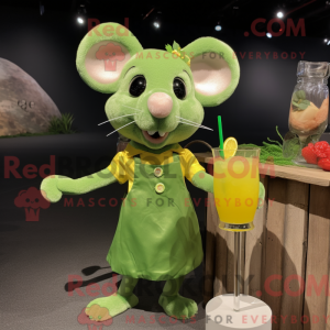 Limegrønn tem uma figura de...