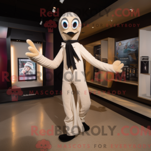 Beige akrobat maskot...