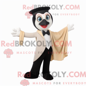 Beige akrobat maskot...