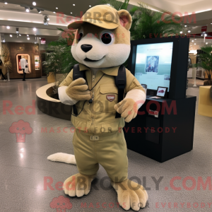 Beige Mongoose mascot...