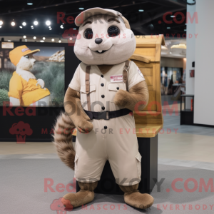Beige Mongoose mascot...