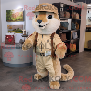 Beige Mongoose mascot...