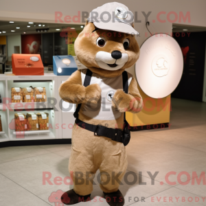 Beige Mongoose maskot...