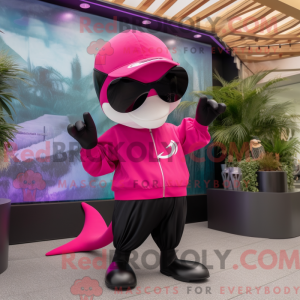 Magenta Killer Whale mascot...