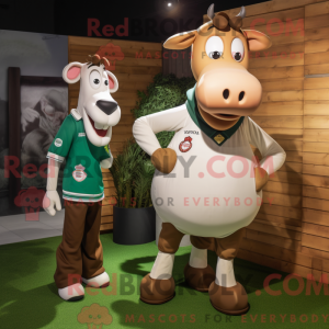 Oliven Jersey Cow maskot...