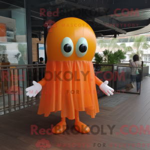 Orange Jellyfish mascot...