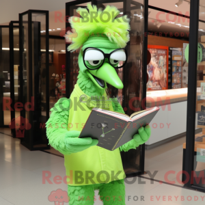 Lime Green Emu mascot...