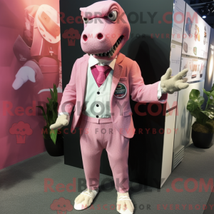 Pink Tyrannosaurus mascot...