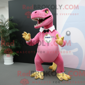 Pink Tyrannosaurus mascot...