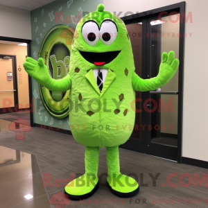 Lime Green Bagels maskot...