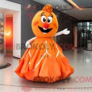 Orange Steak mascot costume...