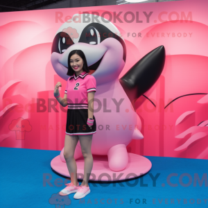 Pink Killer Whale mascot...